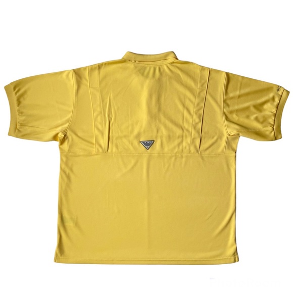 Men’s Columbia Performance Fishing Gear Lined Polo Shirt Yellow - Size XXL 2XL - Picture 2 of 5